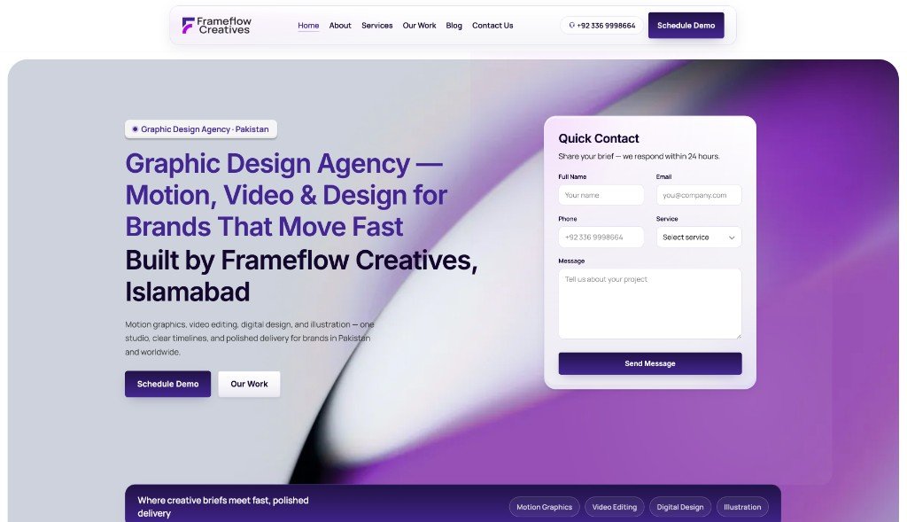 frameflowcreatives.com — Client Website Preview