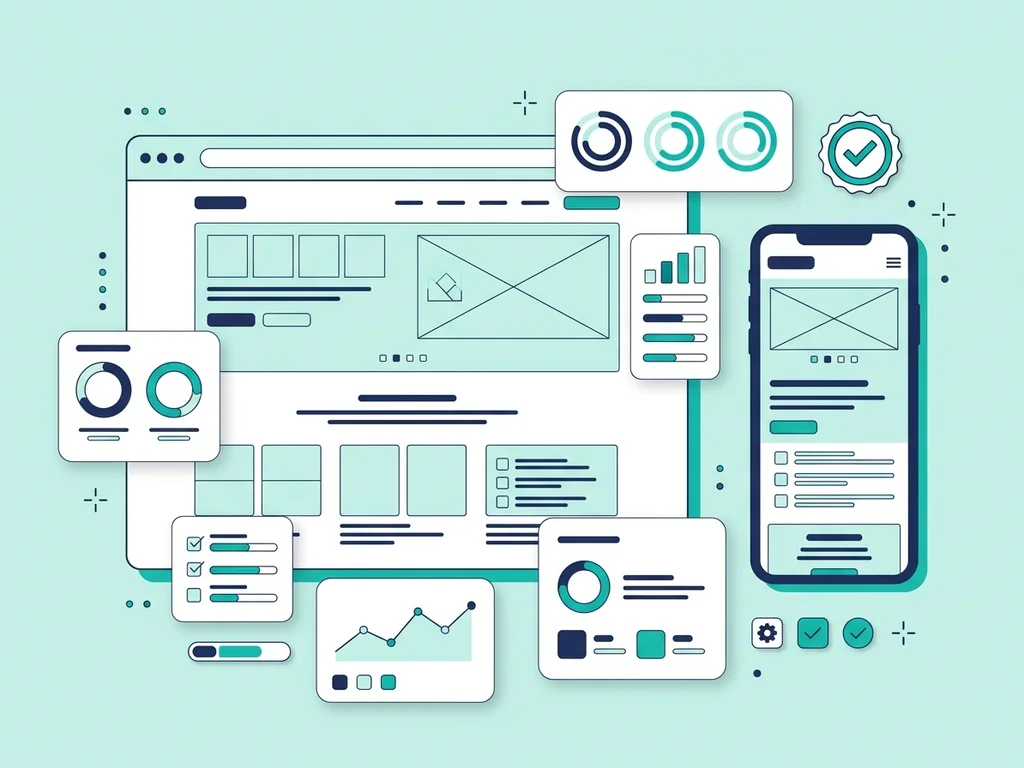 A site moving from wireframe to a finished, measured build